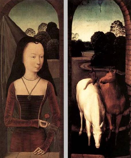 Hans Memling Diptych with the Allegory of True Love oil painting image